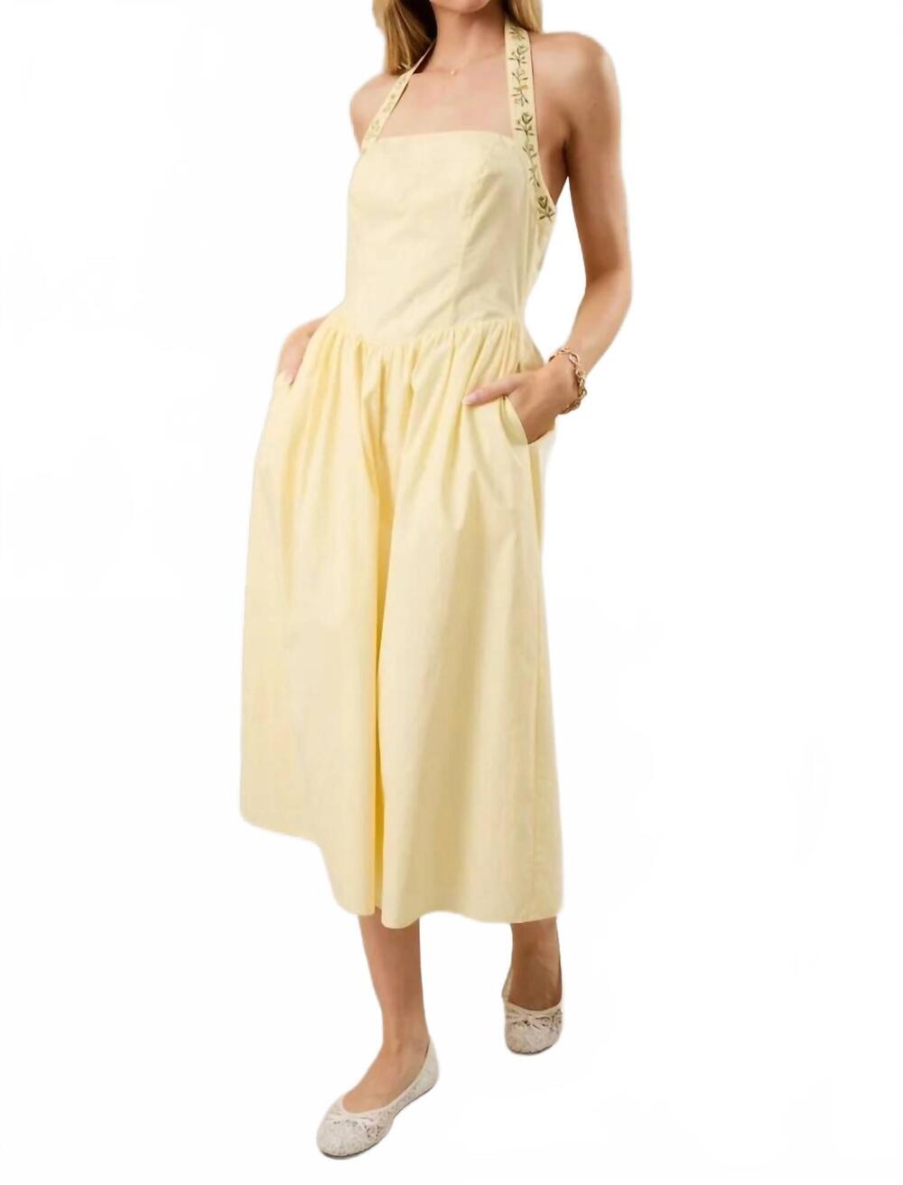 NEW SUNDAY EDITION naya dress in butter yellow